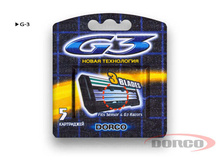 Dorco ������� ������ G-3, 3 ������, ������. ������ (c��������� � Gillette Sensor Exel).jpg
