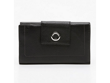 Portafoglio Paris nero in pelle tamburellata di vitello pieno fiore 19 x 12 x 2,5 cm1.png