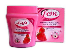 ������ ���� ��� �������� ����� FEM U.S.A Strawberry (Hair Removal Wax Legs & Body) 450 ��
