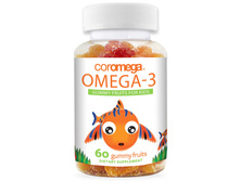 Coromega, Omega-3, Gummy Fruits For Kids, 60 Gummy Fruits
