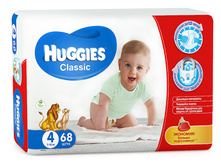 4029, HUGGIES Classic  ���������� 4/68 ��  (7-18��) - �����!!! 620 ���.