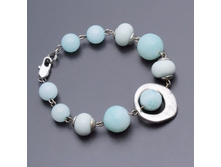 Glass Bead & Amazonite Bead Bracelet.jpg