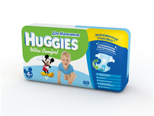 4009, HUGGIES Ultra Comfort ���������� ��� ��������� 4+/60 �� (10-16 ��) -  972 ���.