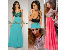 Sequins Cut-Out Maxi Dress ( D3084D) - 3000�+%���