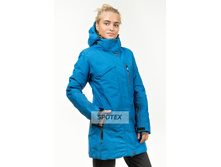 Kurtka jenskaya Snow Headquarter udlinennaya B-8271 blue gray siniy.jpg