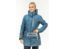 Kurtka jenskaya Snow Headquarter udlinennaya B-8271 blue yellow.jpg