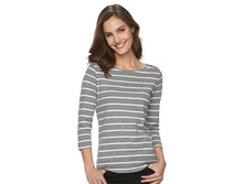 Women's Croft & Barrow(R) Embellished Boatneck Tee  $14.99