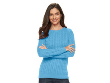 Women's Croft & Barrow(R) Cable-Knit Crewneck Sweater   $12.99