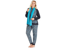 Plus Size Cuddl Duds Pajamas: Cozy Nights 3-Piece Pajama Set with Scarf   $35.99