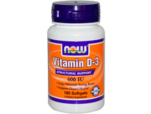 Now Foods, ������� D-3, ����������� ���������, 400 ��, 180 ������
