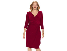 Plus Size Chaps Surplice Faux-Wrap Dress   $69.99
