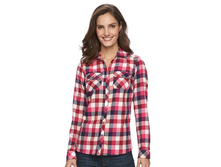 Women's Croft & Barrow(R) Plaid Flannel Shirt  $24.99