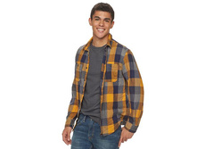 Men's Urban Pipeline(R) Plaid Flannel Button-Down Shirt   $12.99