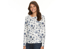 Women's Croft & Barrow(R) Crewneck Holiday Tee   $12.99