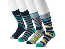 Men's Funky Socks 4-pack Crew Socks  $7.99