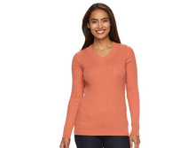 Women's Croft & Barrow(R) Essential Ribbed V-Neck Sweater   $12.99