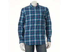 Men's SONOMA Goods for Life(TM) Modern-Fit Plaid Poplin Button-Down Shirt   $21.99