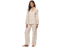 Women's Croft & Barrow(R) Pajamas: Flannel Notch Collar PJ Set   $19.99