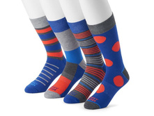 Men's Funky Socks 4-pack Crew Socks  $7.99