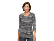 Women's Croft & Barrow(R) Asymmetrical-Hem Sweater   $19.99