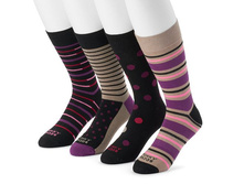 Men's Funky Socks 4-pack Crew Socks  $7.99