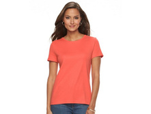 Women's Croft & Barrow(R) Essential Crewneck Tee   $7.99