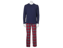 Big & Tall Croft & Barrow(R) Henley & Flannel Pants Pajama Set   $16.99