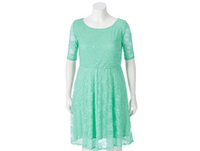 Juniors' Plus Size Wrapper Lace A-Line Dress   $20.99