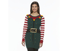Women's Christmas Crewneck Tunic Sweater   $24.99