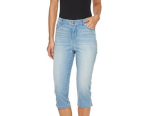 Petite Gloria Vanderbilt Jordyn Embroidered Denim Capris   $29.99