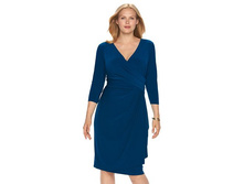 Plus Size Chaps Surplice Faux-Wrap Dress   $69.99