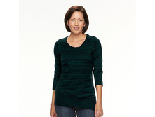 Women's Croft & Barrow(R) Asymmetrical-Hem Sweater   $19.99