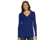 Women's Croft & Barrow(R) Ribbed V-Neck Swing Sweater   $29.99