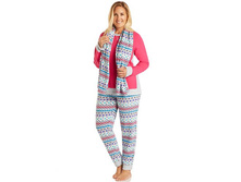 Plus Size Cuddl Duds Pajamas: Cozy Nights 3-Piece Pajama Set with Scarf   $35.99