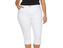 Plus Size Gloria Vanderbilt Jordyn Embroidered Denim Capris   $44.99