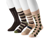 Men's Funky Socks 4-pack Crew Socks  $7.99