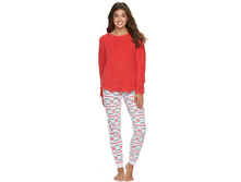 Juniors' SO(R) Pajamas: 2-Piece Sherpa Pajama Set   $19.99