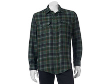 Men's Croft & Barrow(R) Classic-Fit Plaid Flannel Performance Button-Down Field Shirt   $21.99
