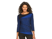 Women's Dana Buchman Striped Crewneck Sweater   $24.99