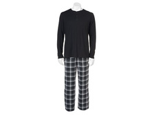 Men's Croft & Barrow(R) Solid Henley & Plaid Flannel Lounge Pants Set   $19.99