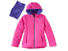 Girls 7-16 Pacific Trail Solid Puffer Jacket & Neck Warmer Set   $24.99