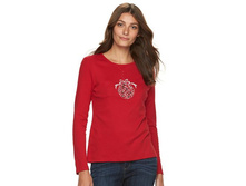 Women's Croft & Barrow(R) Crewneck Holiday Tee   $12.99