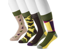 Men's Funky Socks 4-pack Crew Socks  $7.99
