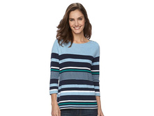 Women's Croft & Barrow(R) Embellished Boatneck Tee  $14.99