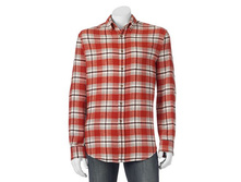 Men's Croft & Barrow(R) Slim-Fit Plaid Flannel Button-Down Shirt   $9.99
