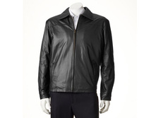 Men's Excelled New Zealand Lamb Leather Open-Bottom Jacket   $129.99