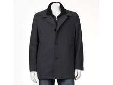 Men's Haggar(R) Classic-Fit Quilted Melton Wool Blend Double-Collar Jacket   $99.99