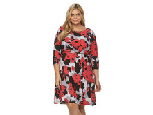 Plus Size Dana Buchman Printed Twist-Front Dress   $40.60