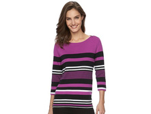 Women's Croft & Barrow(R) Embellished Boatneck Tee  $14.99