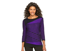 Women's Dana Buchman Striped Crewneck Sweater   $24.99